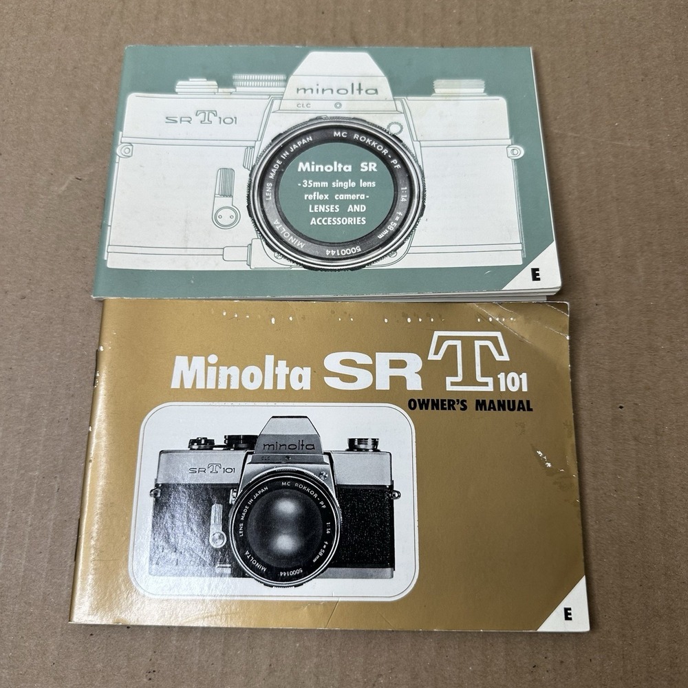 Vintage Minolta SRT 101 35mm Camera Owner’s Manual + Lenses Accessories Guide